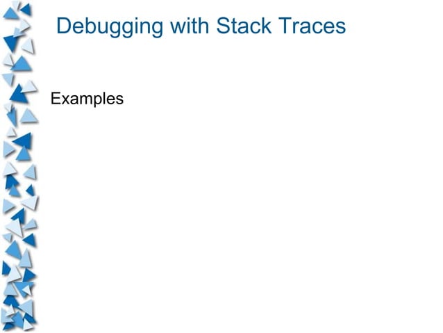 Java Stack Traces | PPT
