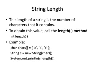 Java string handling | PPT