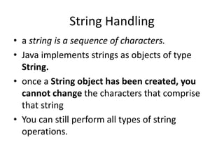 Java string handling | PPT