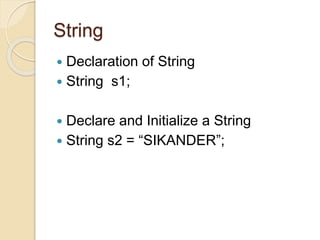 Java strings | PPT