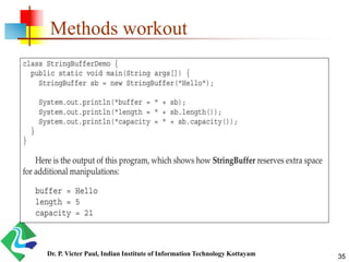 Methods workout
35Dr. P. Victer Paul, Indian Institute of Information Technology Kottayam
 