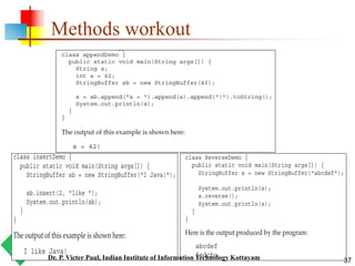 Methods workout
37Dr. P. Victer Paul, Indian Institute of Information Technology Kottayam
 