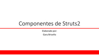 Componentes de Struts2
Elaborado por:
Gary Briceño
 