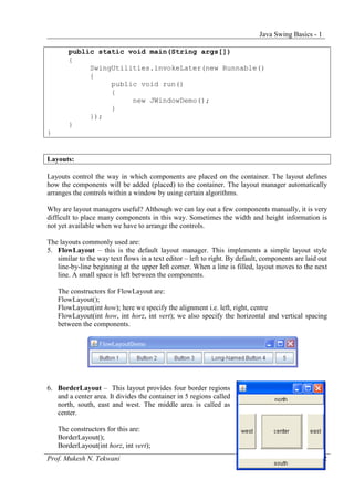 Java swing 1 | PDF