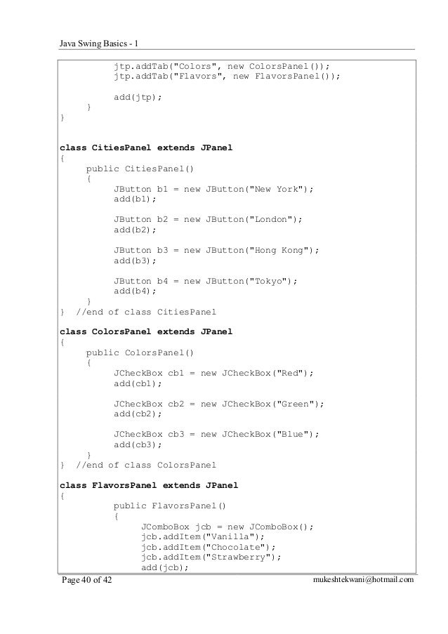 Java Swing 1