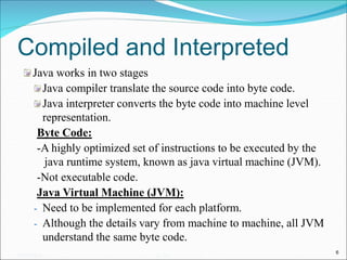 what is byte code in java? benefits and drawbacks... Java-Unit-I.ppt