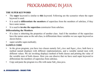 PROGRAMMING IN JAVA | PPT
