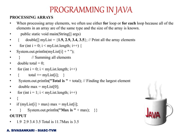 PROGRAMMING IN JAVA | PPTX