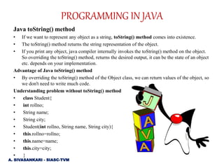 PROGRAMMING IN JAVA | PPTX | Programming Languages | Computing
