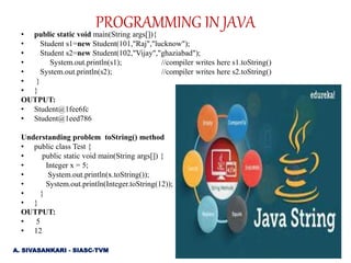PROGRAMMING IN JAVA | PPTX | Programming Languages | Computing