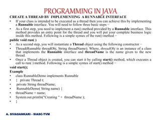 PROGRAMMING IN JAVA-unit 3-part II | PPTX
