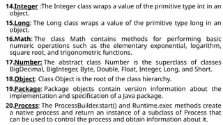 Programming in Java: Classes, Packages and Interfaces - Unit III.pptx