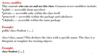 Programming in Java: Classes, Packages and Interfaces - Unit III.pptx