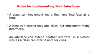 Programming in Java: Classes, Packages and Interfaces - Unit III.pptx