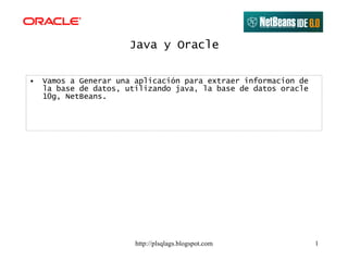 Java y Oracle ,[object Object]