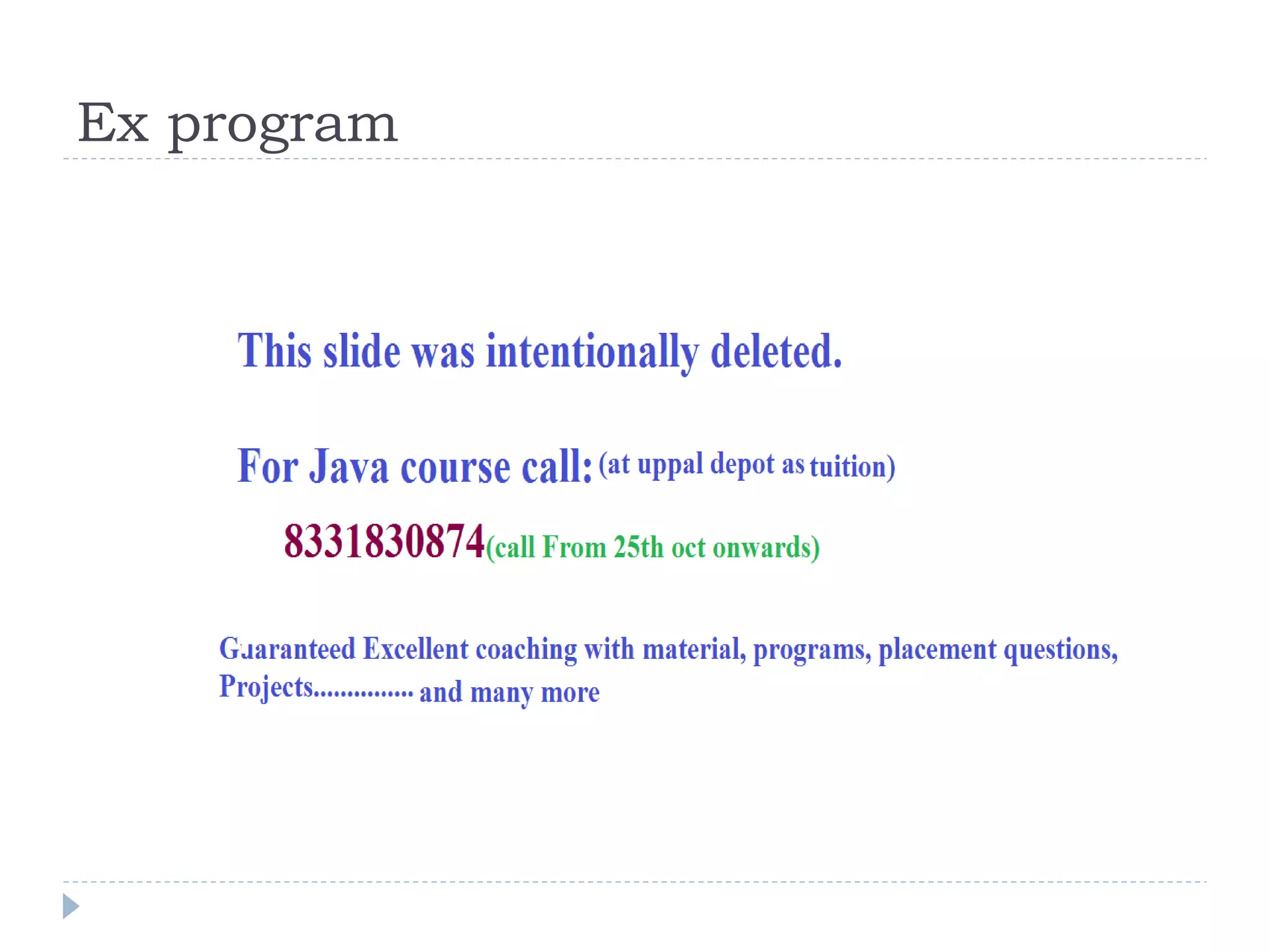 Ex program
 