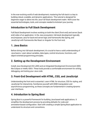 Java Coaching in Hyderabad introduction | PDF