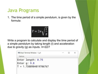 java 1 computer application by jd tutorials | PPTX
