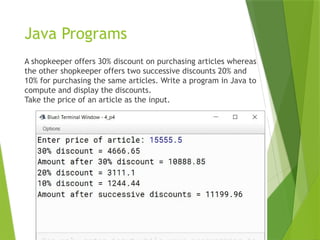 java 1 computer application by jd tutorials | PPTX