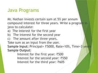 java 1 computer application by jd tutorials | PPTX