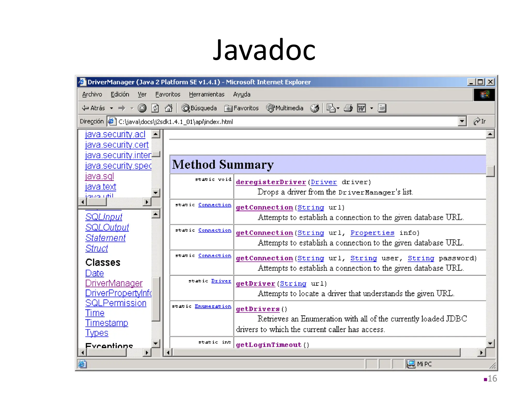Javadoc
16
 