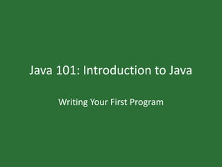 Java 101 | PPTX