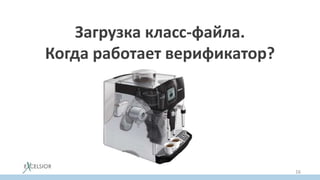Загрузка класс-файла.
Когда работает верификатор?
16
 