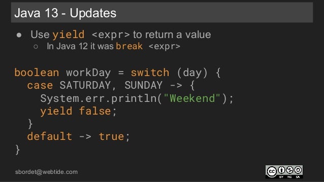 Java 13 Updates