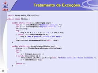 Tratamento de Exceções 