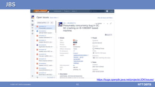 62
&copy; 2021 NTT DATA Corporation
JBS
https://bugs.openjdk.java.net/projects/JDK/issues/
 