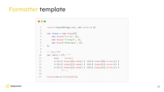 27
Formatter template
 