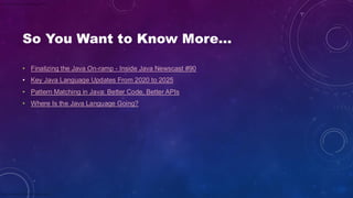 Java 25 and Beyond - A Roadmap of Innovations | PDF
