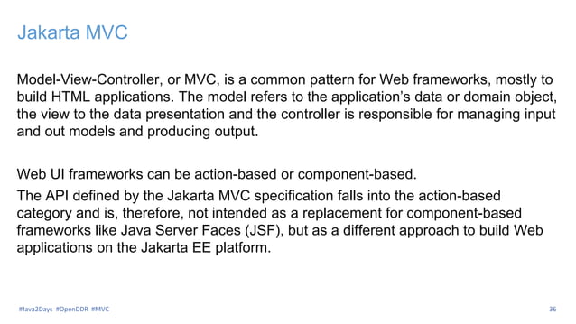 OpenDDR and Jakarta MVC - Java2Days 2020 Virtual | PPT