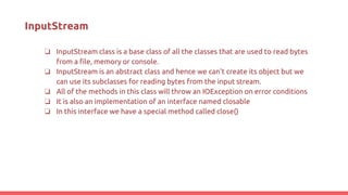 IO and threads Java | PPTX