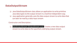 IO and threads Java | PPTX