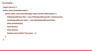 IO and threads Java | PPTX