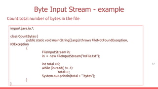 IO and threads Java | PPTX