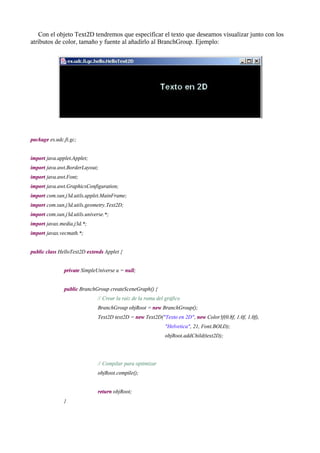 Java 3 d manual | PDF