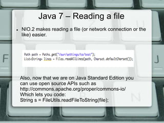 Get ready for FRC 2015: Intro to Java 5 through 8 updates and Eclipse Slide 9