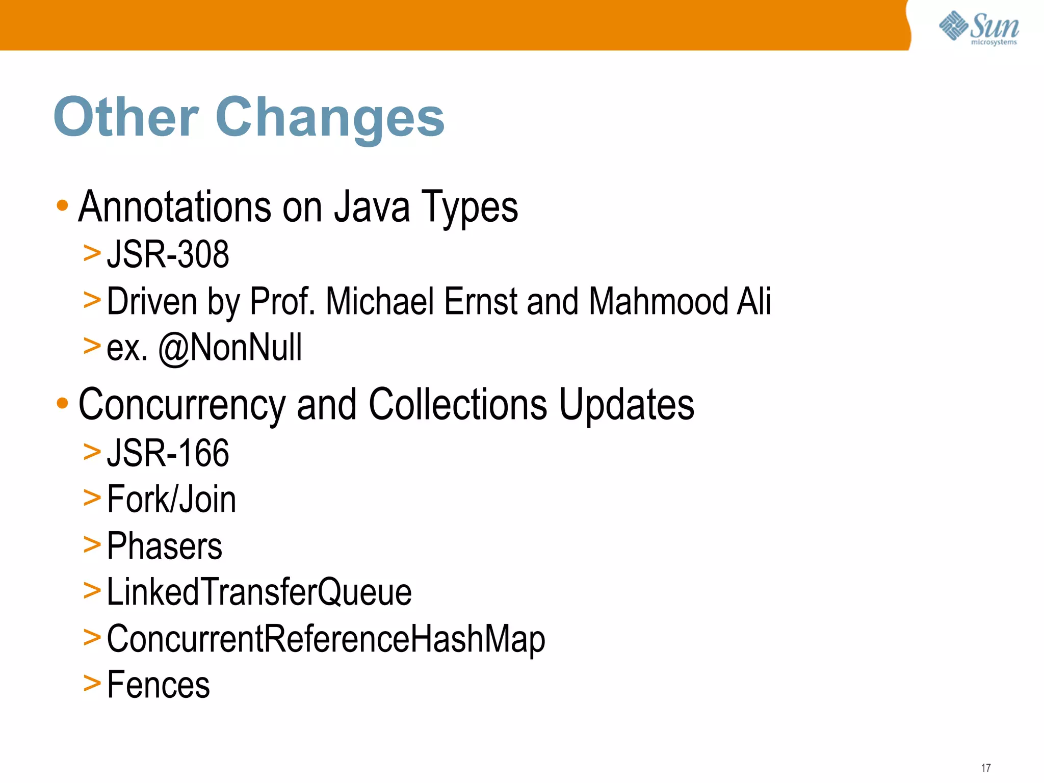 New Features of Java7 SE