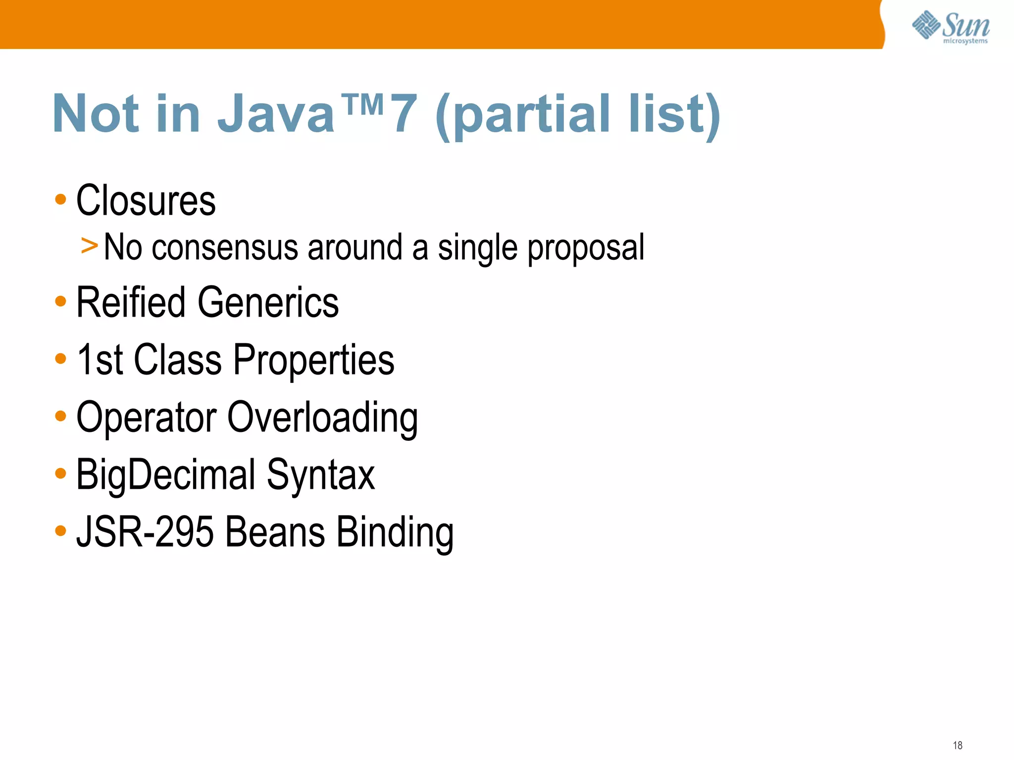 New Features of Java7 SE