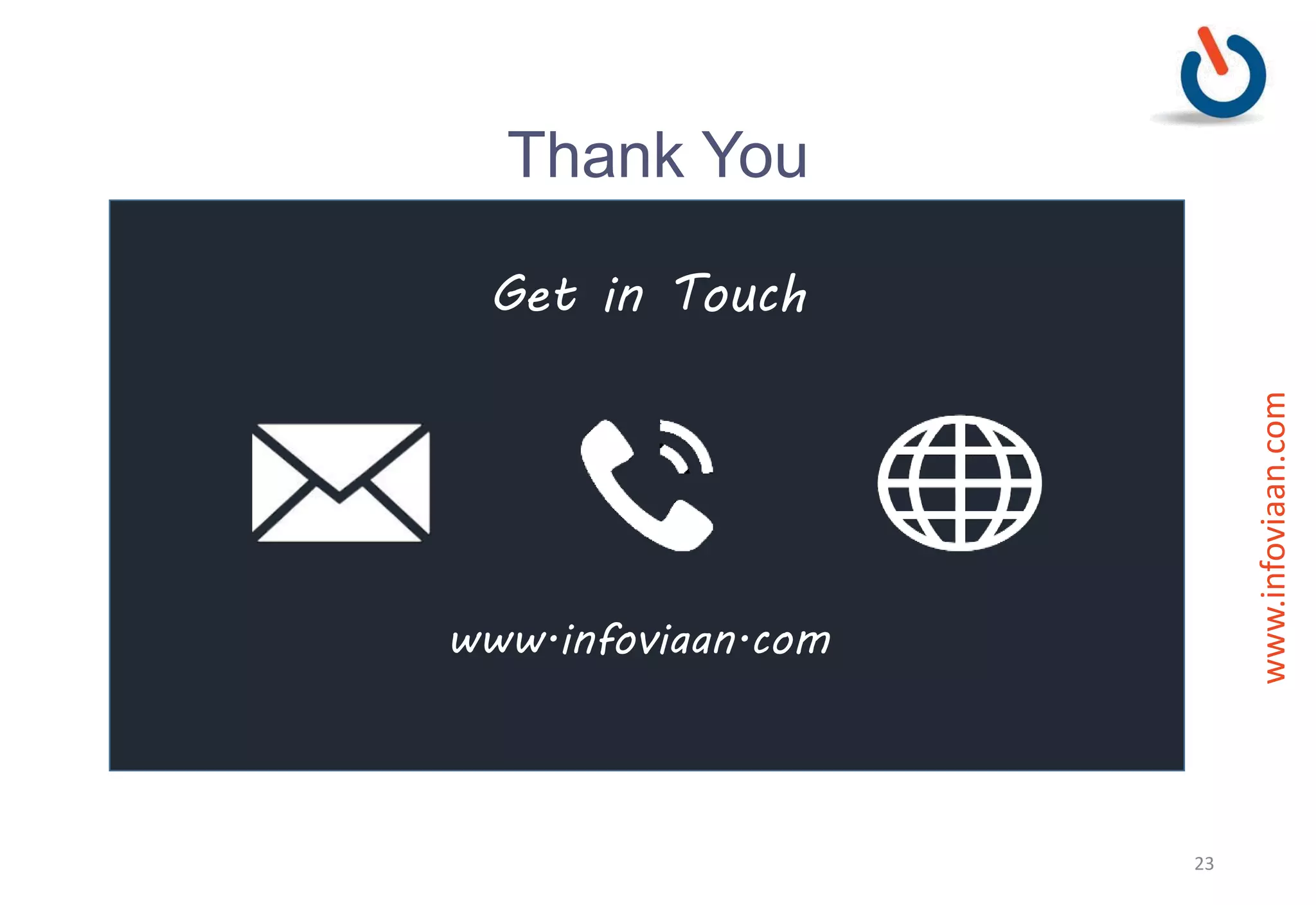 Get in Touch
Thank You
www.infoviaan.com
23
www.infoviaan.com
 