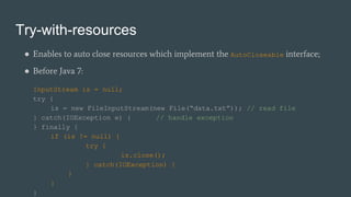 Java 7 & 8 New Features | PPTX