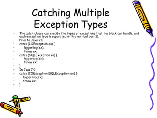 Java 7 new features | PPT | Programming Languages | Computing