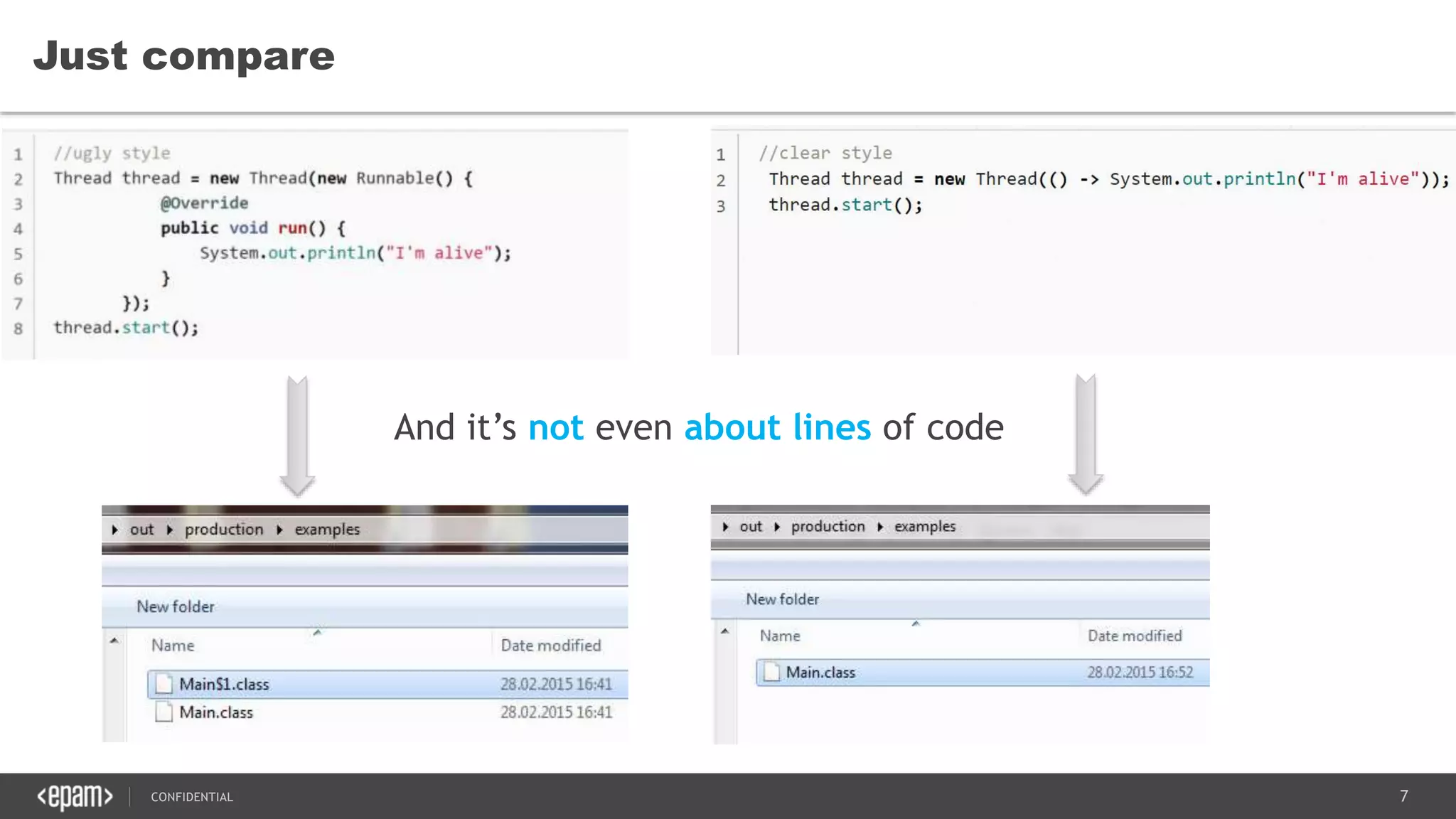 7CONFIDENTIAL
Just compare
And it’s not even about lines of code
 