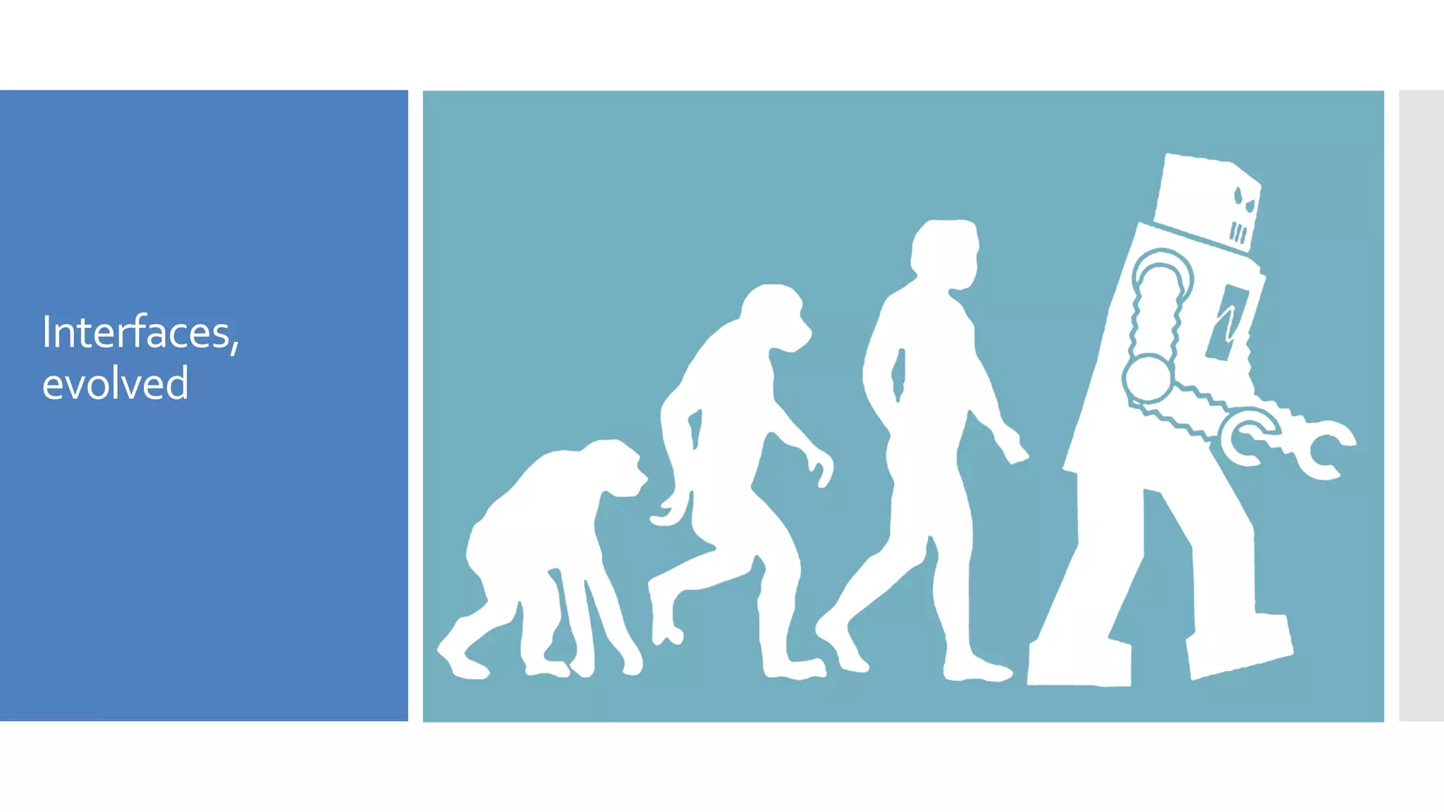 Interfaces,
evolved
 