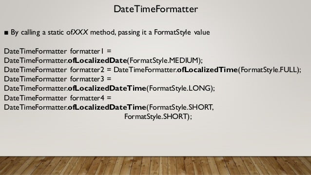 New Java Date/Time API