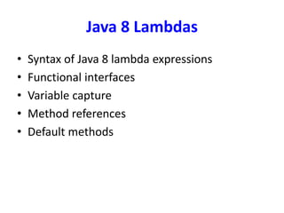 Java 8 lambda | PPT