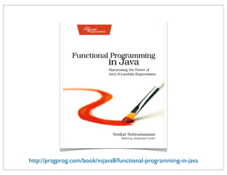 http://pragprog.com/book/vsjava8/functional-programming-in-java
 