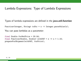 Lambda Expressions in Java | PDF | Programming Languages | Computing